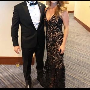 Black and Nude Long Dress